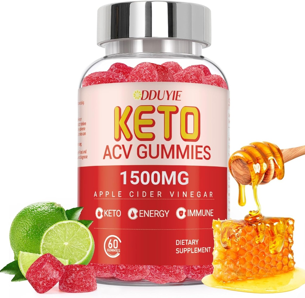 Keto ACV Gummies Advanced Weight Loss ® 124; 2000mg Low Carb Apple Cider Vinact Gummies for Detox, Cleansing ® 124; Pagaminta JAV ® 124; 60 Count