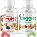 Suplemento diário de frutas e vegetais - 180 cápsulas para 30 dias, não OGM e glúten Superalimentos com vitaminas naturais - Alimentado por plantas, 2-Pack