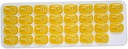 31 Day Monthly Pill Pod Organizer for easy Medication Management - stay on Track with Daily Vitamin supplement Med Boxes, Ready for Travel - Yellow