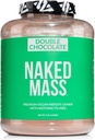 NAKED Vegan Mass - Double Chocolate Weight Gainer - 1,260 קלוריות, 50G חלבון, שום דבר מלאכותי, כל אבקת חלבון שוקולד טבעי, non-GMO, Soy & Gluten חינם - 8LB Bulk - 11 משרתות