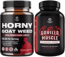 Bundle of Horny Goat Weed Extract Complex pre mužov a ženy Vylepšená energia a vytrvalosť a extra sila Testosterón Booster pre mužov pre svalové rozšírenie vytrvalosť a silu