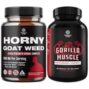 Bundle of Horny Goat Weed for Men - Extra Strength Male Supplement for Stamina & Energy and Extra Strength Testosterone Booster with Horny Goat Weed Maca Root Tongkat Ali and Saw Palmetto Extract