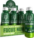 BrainJuice Focus & Energy Drink Shots, Nootropics com Alpha GPC, B Vitaminas e Cafeína de Chá Verde Orgânico, Suporta Foco, Memória e Clareza, Não-GMO, Gluten Free, Classic, 2.5 fl oz, 12 Pack