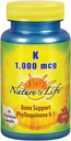 Vitamina di vita della natura K 1000mcg | Phylloquinone K-1 Supplemento, Bones sano e supporto cardiovascolare | 50CT