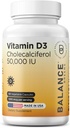 Balancebreens Vitamin D3 50,000 IU, 60 Veggie Capsules - High Potency, Supports Immune & Bone Health - Weekly Once