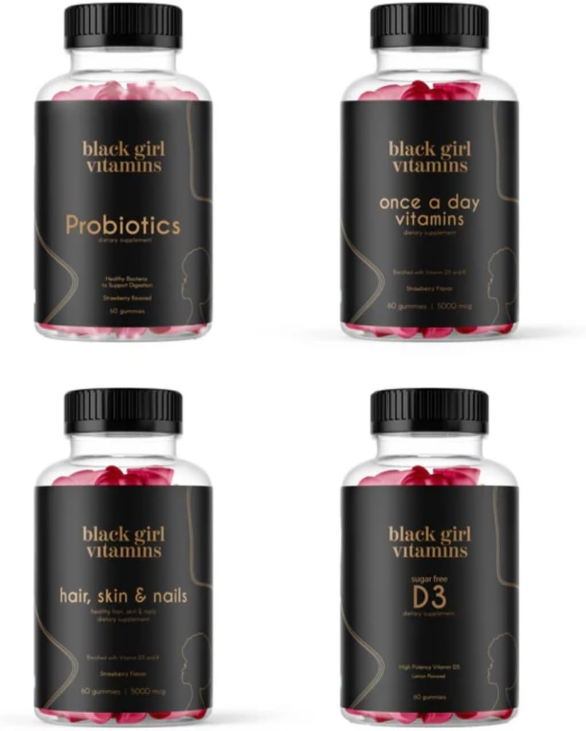 검정 소녀 Vitamins 완전한 Wellness Essentials