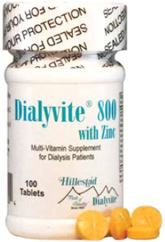 Dialyvite 800 with Zinc 50 mg - 100 Tablets