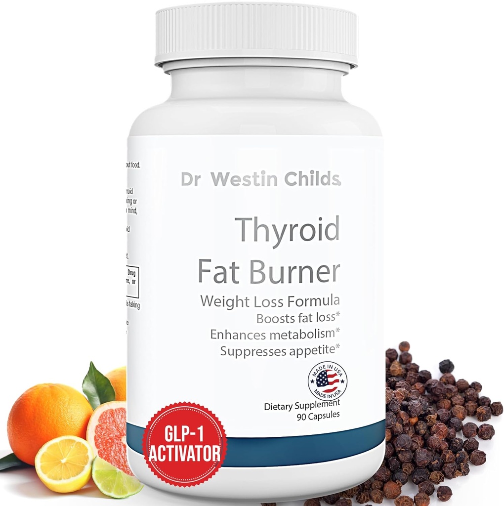 Dr. Westin Childs Thyroid Fat Burner - Fast Acting Thermogenic Weight Loss Supplement for Women with Hypothyroidism, Hashimoto's " Hyperthyroidism for Waist Trimming, Bloating, 30 Servings