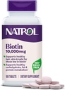 Natrol Beauty Biotin 10 000 mcg vitamiineja kauneuden, 100 tablettia, 100 päivän tarjonta