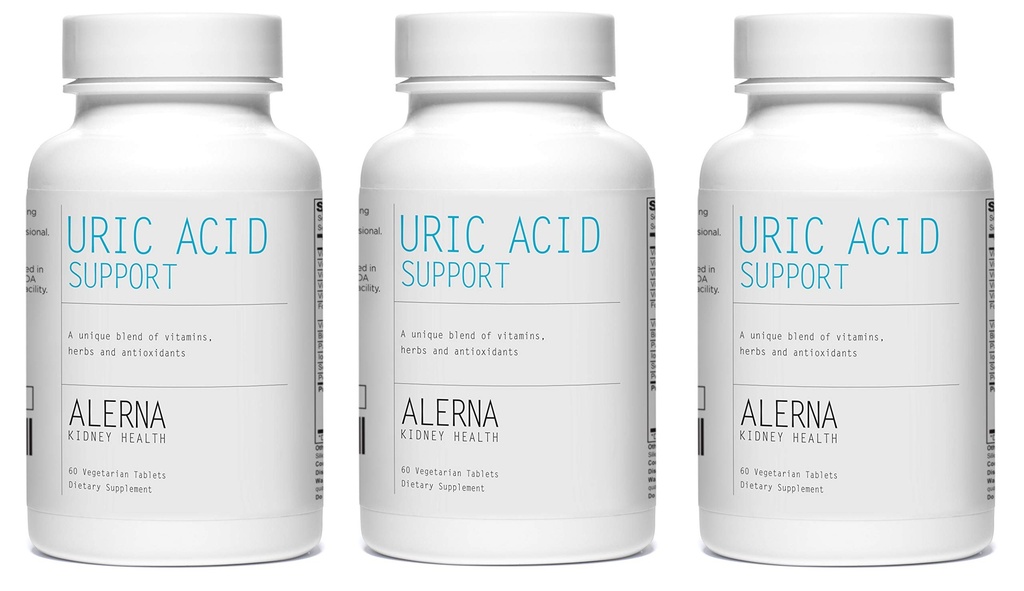 Uric Acid Support Supplement – Tart Cherry, Celery Seed, Turmeric, Quercetin – 60 Vegetarian Tablets (Pack of 3)