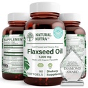 Natural Nutra Organic Flaxseed Oil Softgels, 1000 mg, 90 Softgels