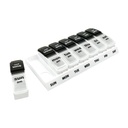 EZY DOSE Weekly (7-Day) Daily AM/PM Pill Case, Medicine Planner, ויטמינים מארגנת, תוסף תוספת, השוואות פופ-Out גדולות, המיועדות לנסיעה 2 פעמים ביום, שחור ולבן Lids