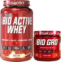 iSatori Bio-GRO Vanilla Ice Cream (60 Servings) & Bio-Active Whey Proteine Powder Unflavored (30 Servings)