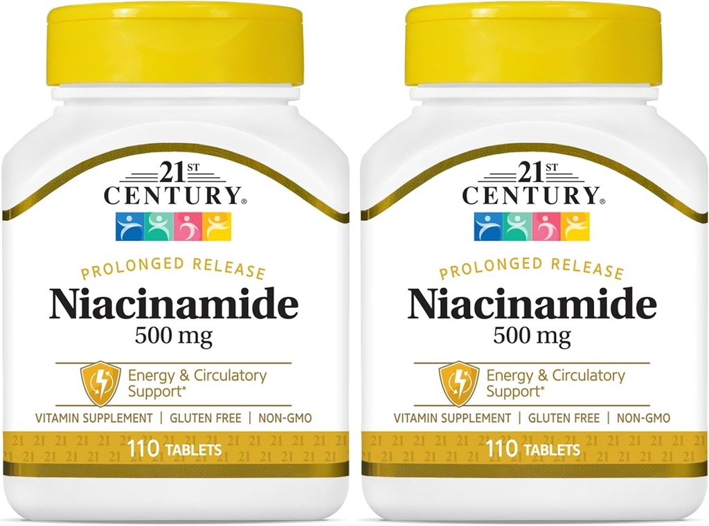 21st Century Niacinamide 500 mg Verlängerte Freisetzung Tabletten, 110-Count (Pack von 2)