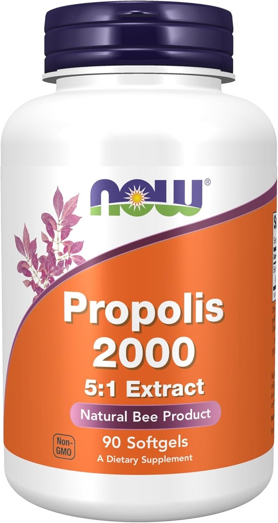 NOW Supplements, Propolis 2000 (Mesilase taruvaik), 5: 1 Ekstrakt, looduslik mesilastoode, 90 Softgels