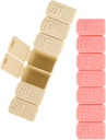 2Pack Weekly Pill Organizer,7 Days Pill Cases Travel Daily Pill Box Medicine Organizer Pill Box 7 Day Pill Fish Oil, Kaloriya Tabletlər Ekstrlar (Pink+Beige) üçün İnstitutu