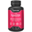 Naturalis Vegan Prenatal with Full Specrum Omega-3 | Algae DHA, EPA, DPA, Vitamin D3 & Active Folate L 5-MTHF | Vegan Society Certified, Sustainably Sourced, Non-GMO & Soy Free | 60 Veggie Softgels
