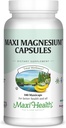 Magnesio Capsule - Produzione Energetica - Muscle & Nerve Health - Bone Support - Magnesio Supplemento da Magnesio Ossido, Magnesio Glycinate Chelato e Magnesio Citrato - 180 Contare da Maxi Salute