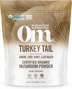 Om Mushroom Superfood Turkey Tail Organic Mushroom Powder Pouch, 7.05 Ounce, 100 Servings, Immune Support, Polysacchrides, Beta-Glucans, Gut Health " Holistic Defense Mushroom supplement