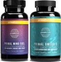 Primal Harvest Mind Fuel & Omega 3 Supplements for Women and Men Fish Oil Capsules and Mind Fuel Brain Booster Pills Bundle
