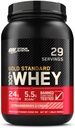 Optimum Nutrition Gold Standard 100% syrovátkový protein prášek, jahody & krém, 2 libry (Balení květen Vary)