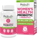 Probulina Mulheres Probiótico - Vaginal, UT, Gut & Imune Saúde com Lactobacillus Reuteri - 20 Bilhões UFC, 12 Probiótico Strains & Prebióticos - 30 Vegan, Cápsulas Glúteas para Poço Inteiro