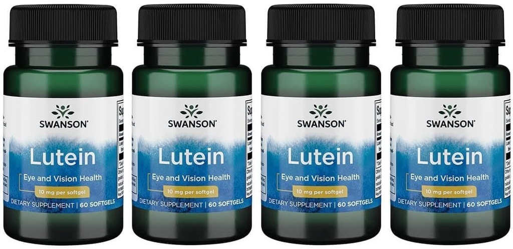 Swanson Lutein 10 Milligrams 60 Sgels (4 Pack)