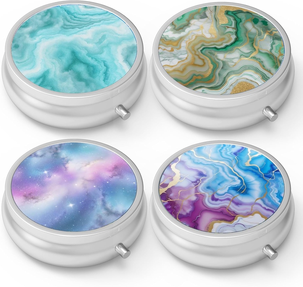 Pail Box 3 เปรียบเทียบกรณี Pietment ขนาดเล็ก, Porable สําหรับ Pocket หรือ Purse Pieller Puler Pather player เพื่อถือวิตามิน, การใช้ยา, Fish Mil และ Supplement (4PCS).