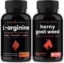 NutraChamps L-Arginine Capsules і Horny Goat Weed Capsules 2 Пакет Bundle