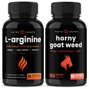 NutraChamps L-Arginine Capsules and Horny Goat Weed Capsules 2 Pack Bundle