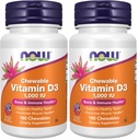 NOW Foods Supplements, Vitamin D-3 1,000 IU, Natural Fruit Flavor, Structural Support*, 180 Chewables (Pack of 2)