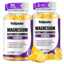 Magnesium Glycinate Gummies 2 Pack, 500mg Magnesium with Calcium & Vitamins | High-Absorption, Supports Bone, Muscle & Sleep, Vegan, Non-GMO, Pineapple Flavor