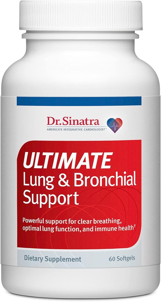 Dr Sinatra Ultimate Lung & Bronchial Supplement Supplement for Lung Health, Clear Breathing, Immune and Heart Health, and Sezonal Research Challenge Support (60 kapsułki, 30 Day Supply)