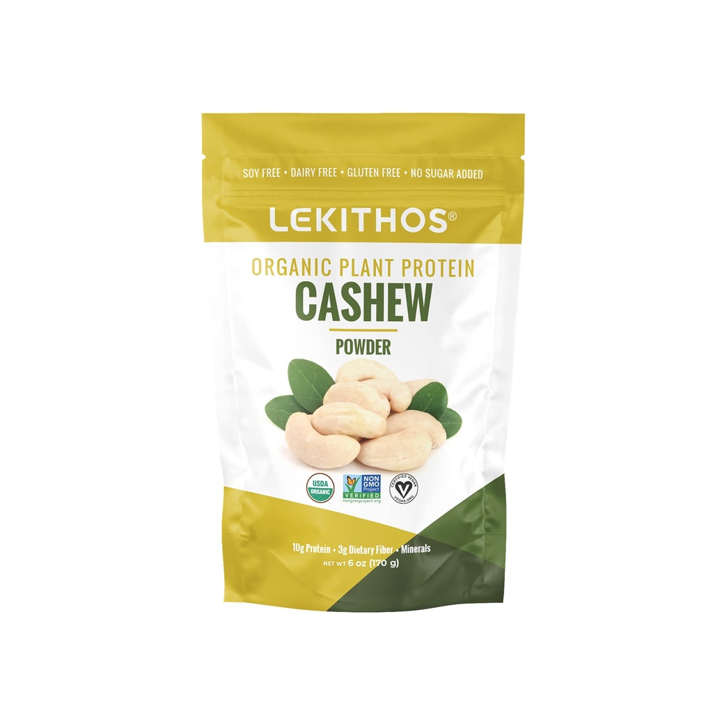 Organic Cashew Protein Powder, Single Ingredient, 10g Protein Per Serving, High in Potassium, Phosphorus, Calcium! 6oz, Plant-Based, Vegan, Non-GMO, 6 Servings, High Fiber, No Added Sugar