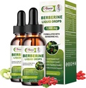 2 Pack Berberine supplement Liquid drops for Immune System Digestive System Supports -Premium Berberine HCL 1500mg with Pure Ceylon Cinnamon -4 Fl Oz