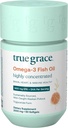True Grace Omega-3 Fish Oil - 60 Softgels - 1400 mg EPA + DHA - Brain, Heart, Gabungan & Imune Kesehatan - Organik, Gluten Bebas, Soy Free