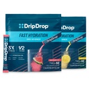 DripDrop Hydration - Electrolyte Powder Packets - Watermelon & Lemon Bundle - 64 Count