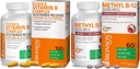 Bronson Methyl B12 5000 mcg Vitamin B12 Methylcobalamin Lozenges + Super B Vitamin B Complex Sustained Slow Release