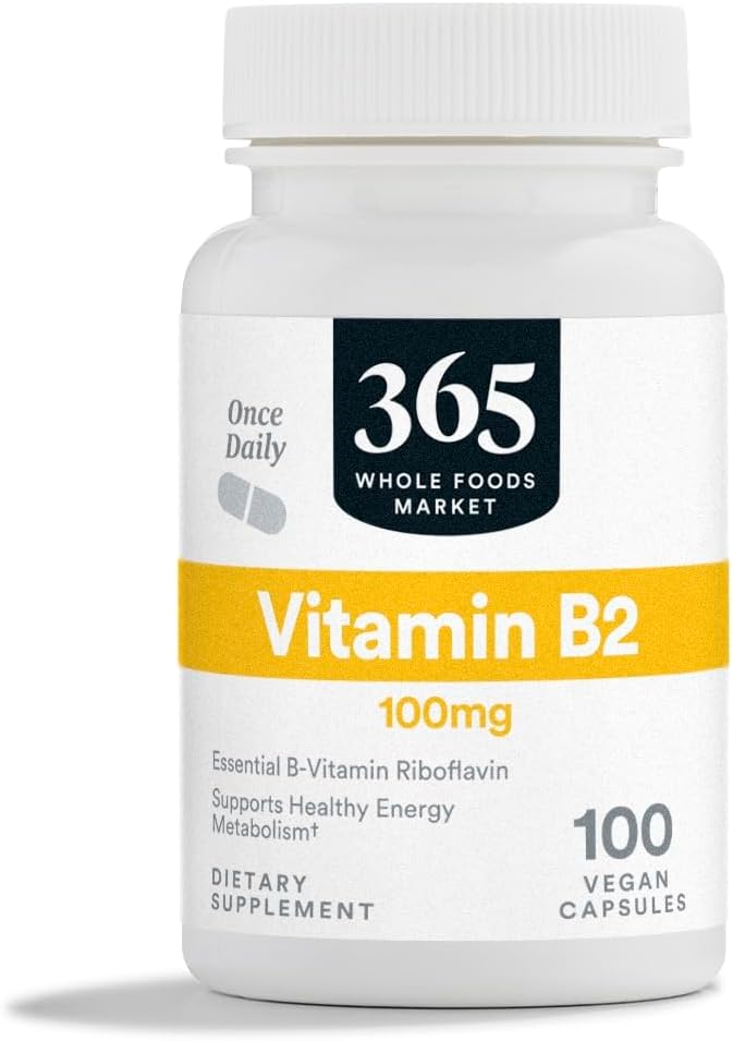 365 per tot el mercat de menjars, vitamina B2, 100Mg, 100 Vegetable Capsules
