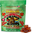 Kava Kava Gummies 50mg - Calm & Relaxation 용 50mg Kavalactone가있는 강한 Noble Kava - 알코올 - 무료 - 빠른 인용 피지 Kava 뿌리 추출물 - 루트 맥주 맛 - 15 조사