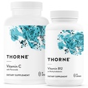THORNE - Wellness Bundle - Vitamin C & B12 - Supports Heart, Nerve, Immune, and Tissue Health - 60 to 90 Servings