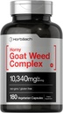 Horbäach Horny Goat Weed Kompleksi | 10,340 mg | 180 Kapsüller | Vegetarian, Non-GMO, və Tribulus, Maca, Yohimbe və L-Arginine ilə Gluten Pulsuz Formula