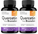 Quercetina de Sandhu con cápsulas vexetarianas de Bromelain Suplemento 120 Conde (Pack de 2) | Bioflavonoides para apoio inmune e saúde respiratoria, apoio estacional de alerxia | Quercitina para homes e mulleres