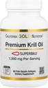California Gold Nutrition Premium Krill Oil with Superba2 Bioavailable Omega-3s from Antarctic Krill - Heart " Brain Health Support - Gluten Free, Non-GMO - 1000 mg - 60 Fish Gelatin Softgels