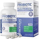 Bronson Men's Probiotic 50亿 CMU Plus Prebiotic with Ashwagandha, Fenugreek & Zinc, 支持健康消化和免疫功能 非GMO, 60 蔬菜卡普尔