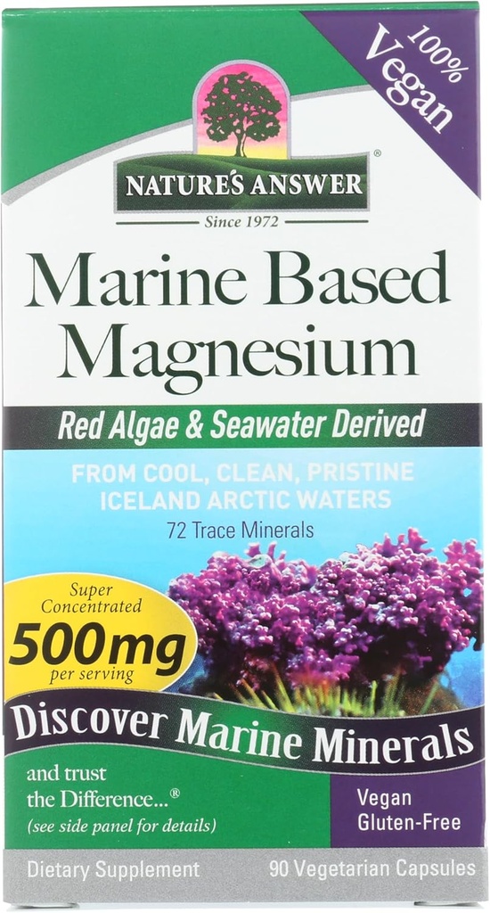 Nature's answer Marine based Magneziu, Super concentrat 500mg 