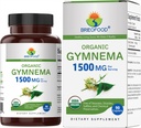Brieofood Organic Gymnema 1500mg, 45 Servings, Vegetarian, Gluten Free, 90 Vegetariánských tablet