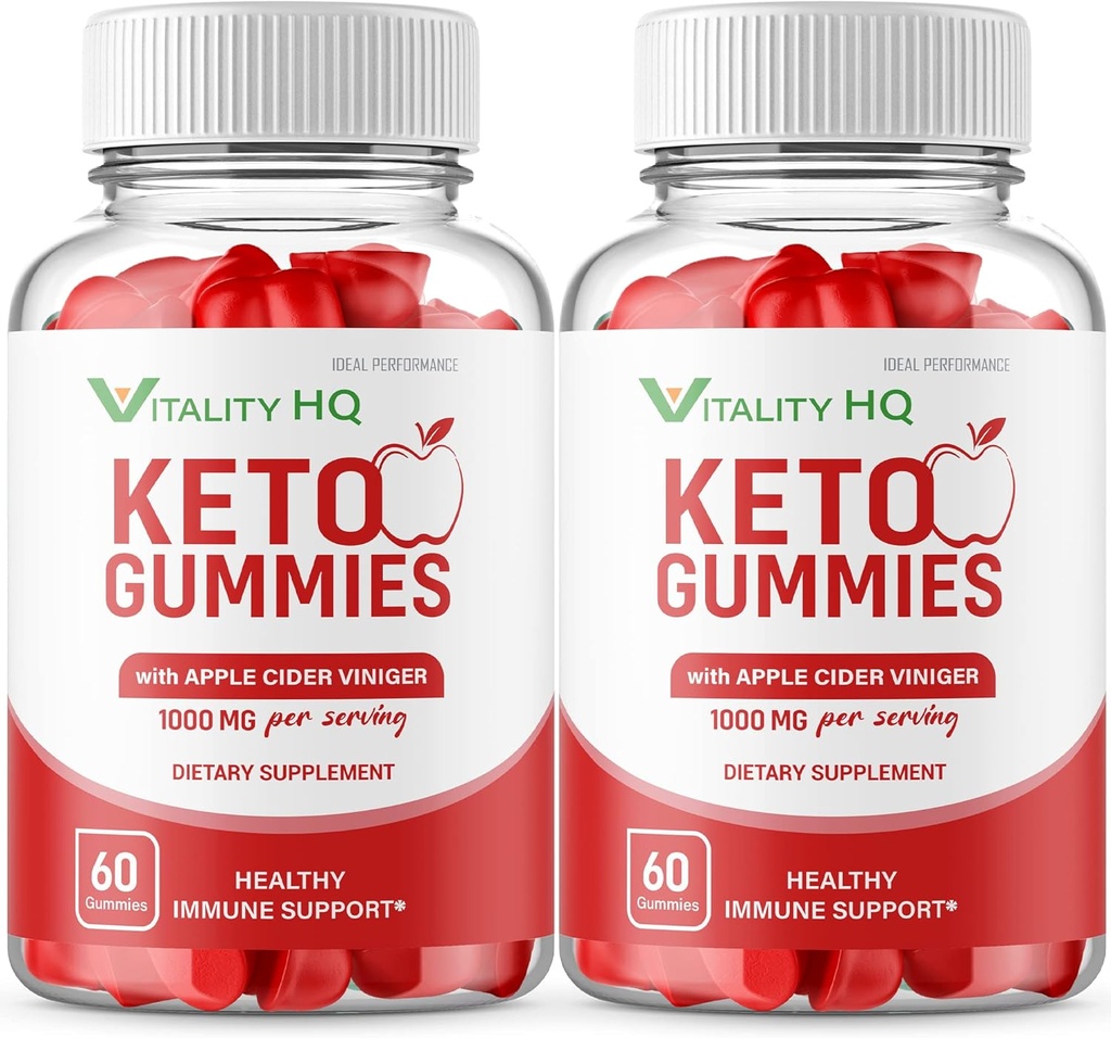 IDEAL PERFORMANCE (2 Pack) Vitality HQ Ketos Gummies Vitality Ketos ACV Gummies Vitality ACV Gummie Vitality Ketos Gummies (120 Gummies)