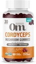 OM MUSHROOM SUPERFOOD Cordyceps Gummies, 미국은 유기 버섯, 지원, 내구시간, 에너지, & 회복, 60 조사, 30의 서빙 거미 보충교재를 성장합니다