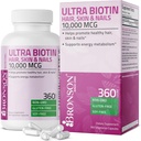Bronson Ultra Biotin 10,000 Mcg 헤어 스킨과 손톱 보충, 비 GMO, 360 채식 캡슐
